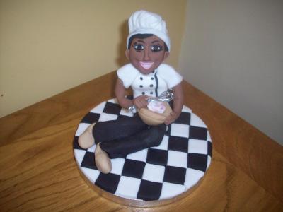 Lady Chef Cake Topper