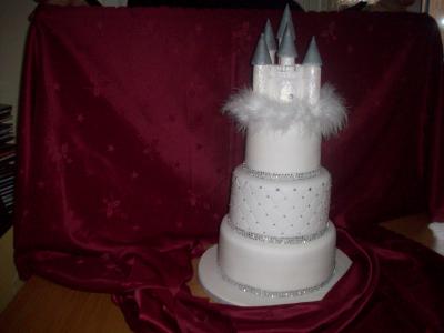 Fairy Castle Diamante Wedding Cake