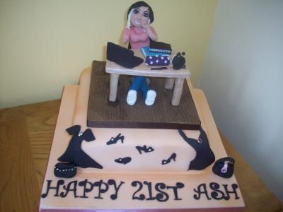 University 21st Birthday Cake for Student