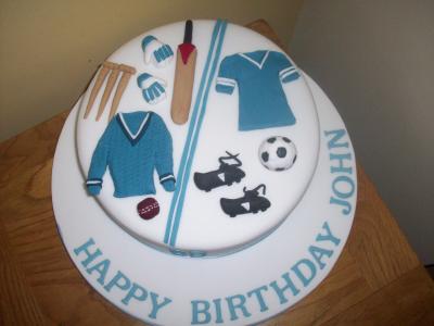 Football and Cricket Cake