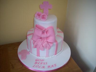 Baby Girl Christening Cake