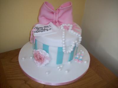 Vintage Bow Rose Cake Box