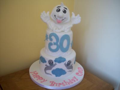 Ghost and Casper 30th Birthday Cake