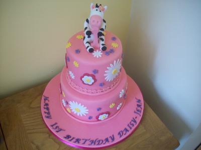 Moo Cow 2 Tiered Baby Cake