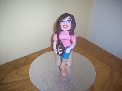 Lady Shopping Fashion Cake Topper