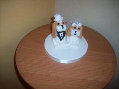 Personalised Dogs Bride and Groom Wedding Cake Topper