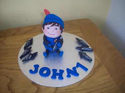 Mike The Knight Cake Topper with Swords