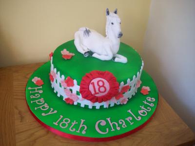 White Horse Birthday Novelty Cake