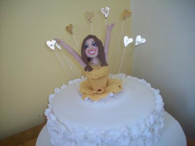 Celebration Lady Explosion Cake Model