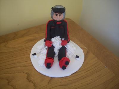 Skier Cake Topper