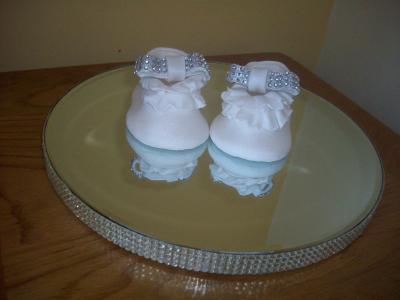 Baby Shoes Diamante Cake Topper