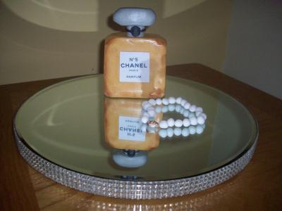 Chanel No5 Perfumer and Pearl Bracelet Cake Topper