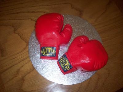 Red Everlast Boxing Gloves Cake Topper