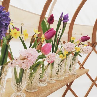 Wedding Yurts Props - Cut Glass Vases