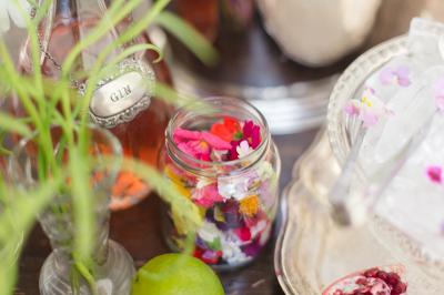 Yurt Bar - Raspberry Gin and Edible Flowers
