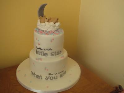 Twinkle Twinkle Little Star Baby Shower Cake