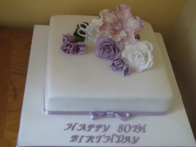 Lilac Freesia Birthday Cake