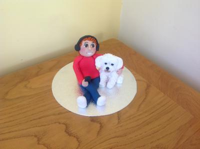 Boy and His Dog Cake Topper