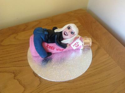 Lady Bottle Cake Topper