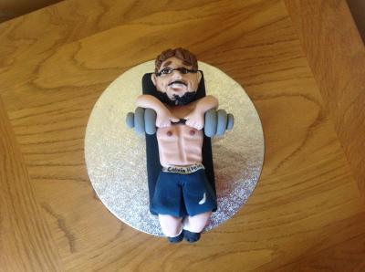 Weight Lifter Cake Topper