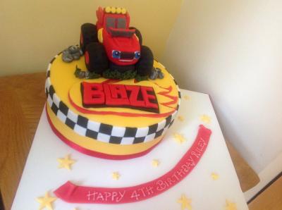 Blaze Truck Cake