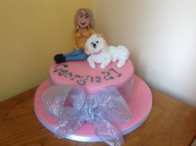 Lady and Dog Cake