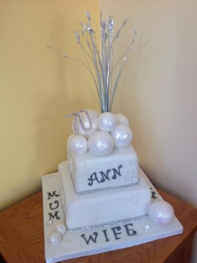 Glitter Snowball Cake