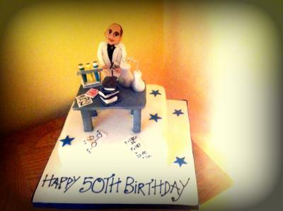 Scientist Birthday Cake