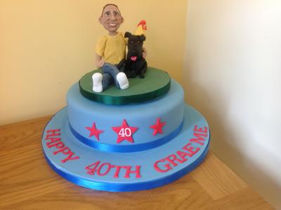 Man and his dog Birthday Cake