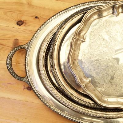 Wedding Yurts Props - Silver trays