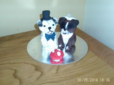 Dogs Wedding Cake Topper