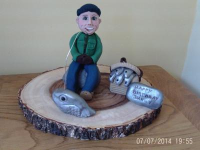 Fishing Theme Cake Topper