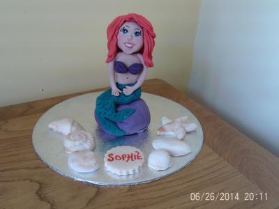 Mermaid And Seashells Cake Topper