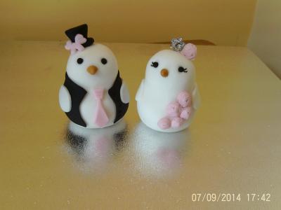 Love Birds Bride and Groom Wedding Cake Topper