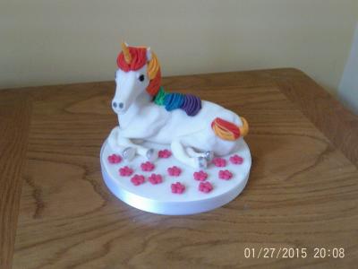 Unicorn Horse Rainbow Cake Topper