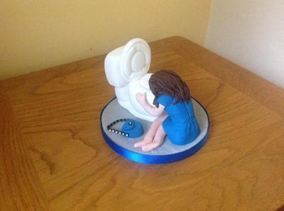 Edible Hangover Toilet Cake Topper