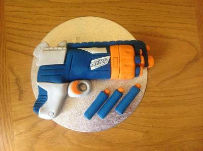 Edible Nerf Cake Topper