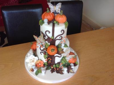 Halloween Pumpkin Wedding Cake