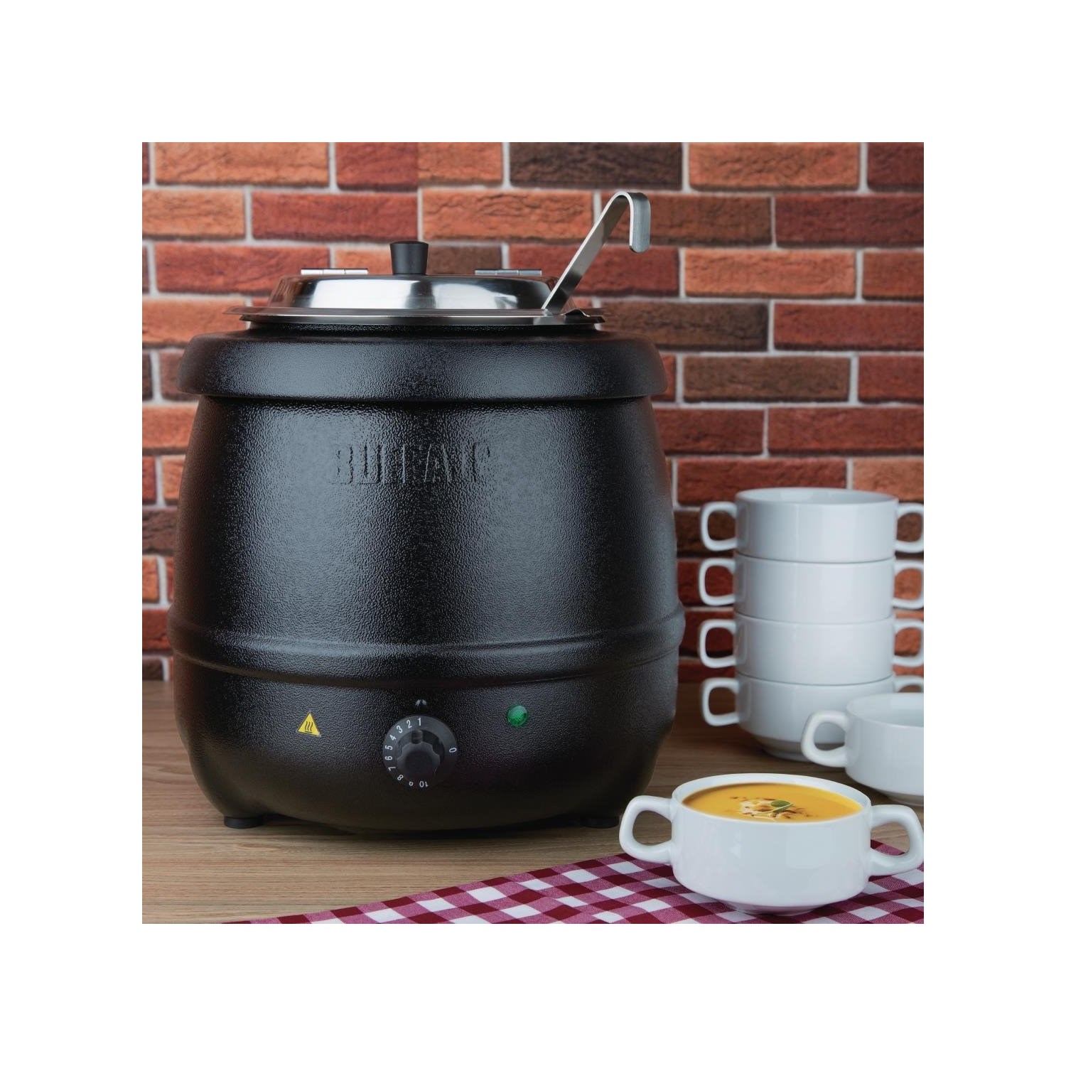 Buffalo Black 10 Litre Soup Kettle
