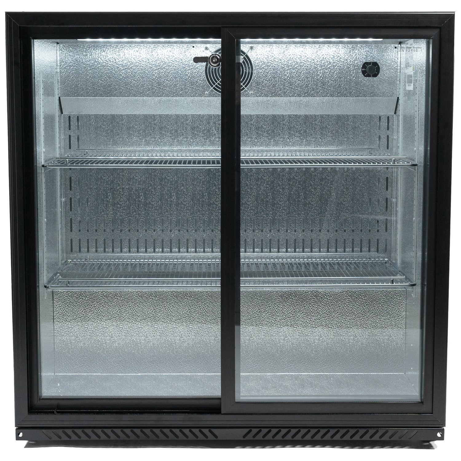 Premium Gastroline Commercial Double Door Drinks Fridge Sliding Doors 216L