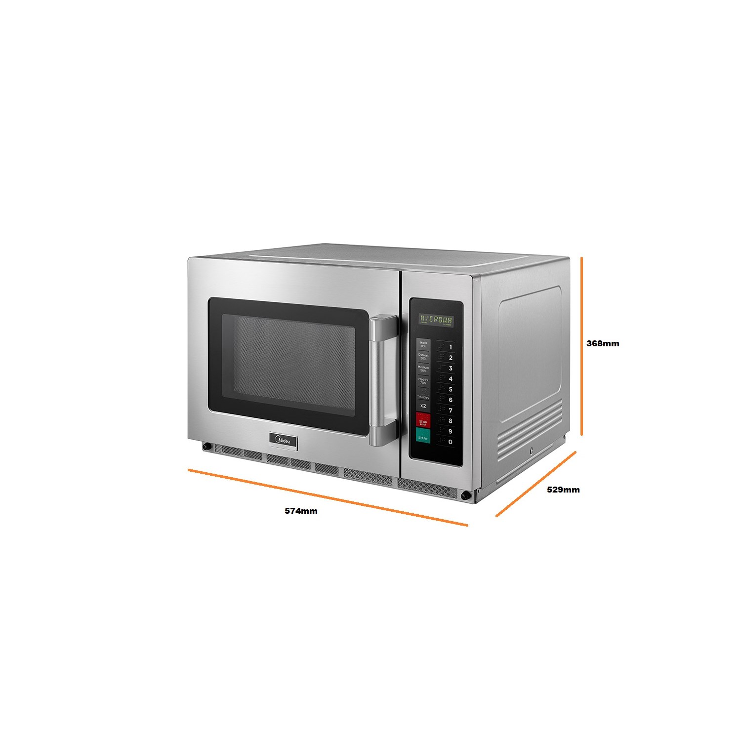 Quattro 1800w 34ltr Stackable Commercial Microwave Oven Heavy Duty