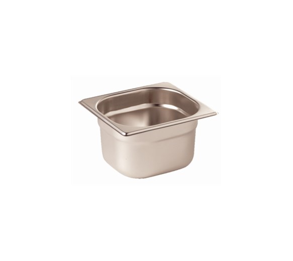 Quattro 1/6 Gastronorm Pan 100mm Deep Stainless Steel
