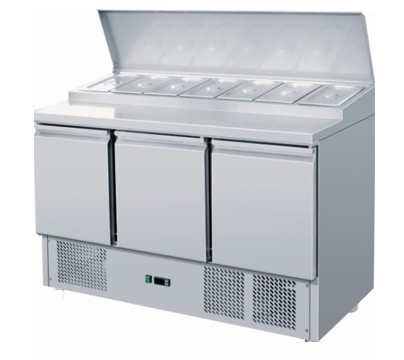 Ice-A-Cool ICE3869GR PS300 Pizza Salad Prep Counter In 7 x 1/3 GN Pans