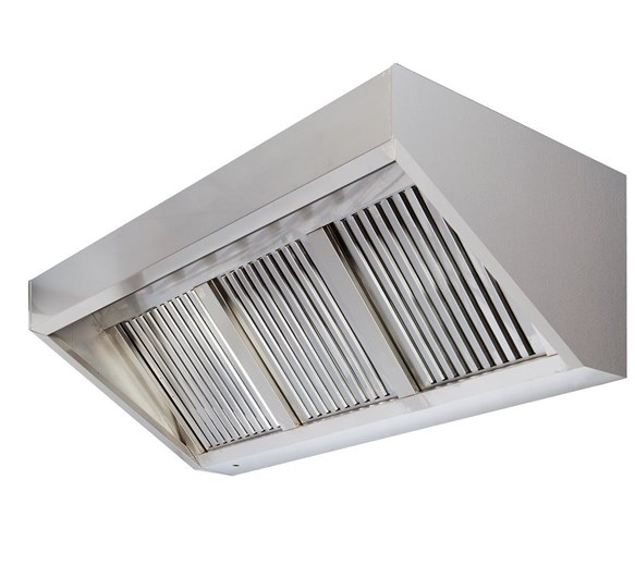 Extraction Canopy - Hood 1500mm Wide, Grease Filters. Wall Mounted 900mm Deep