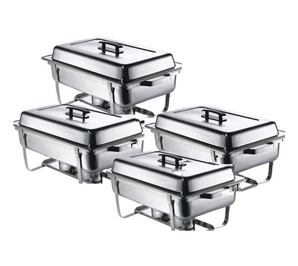 Quattro Four Pack Chafing Dish Set 4 x 1-1 Chafers
