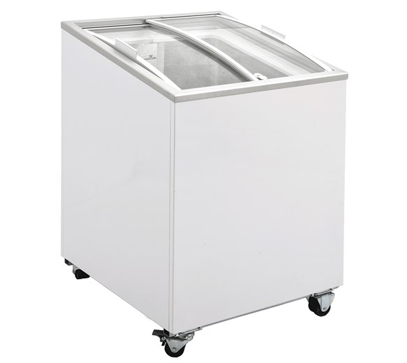 Gastroline 137 Litre Ice Cream Freezer With Curved Sliding Glass Lid Gastroline 137 Litre Ice Cream Freezer With Curved Sliding Glass Lid