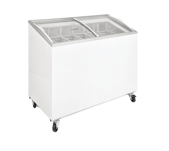 Gastroline 187 Litre Ice Cream Freezer with Curved Sliding Glass Lid Gastroline 187 Litre Ice Cream Freezer with Curved Sliding Glass Lid