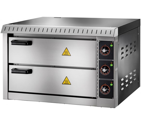 Gam 3t Mini Twin Deck Electric Pizza Oven Cooks 4 x 10 inch Pizzas - Made In Italy