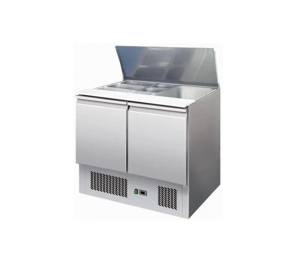 Atosa ESL3800 2 Door Refrigerated Saladette - Lift Up Lid