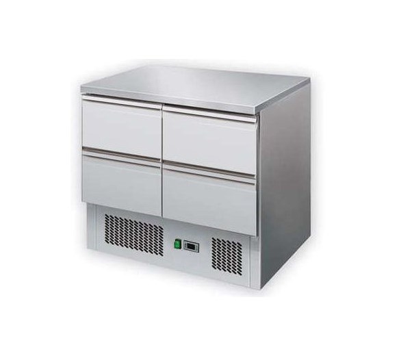 Gastroline S901-4D Refrigerated Prep Counter With 4 x Drawers